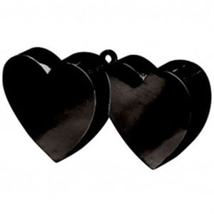 A pair of black hearts on a white background.