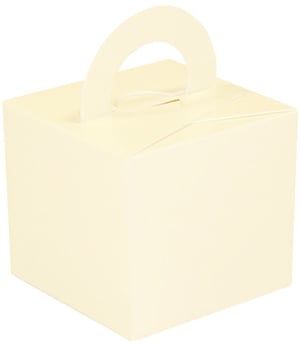 a white box with a handle on a white background