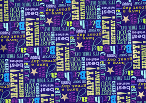A seamless pattern that says "Happy Birthday" on it.