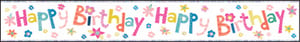 A banner that says "Happy Birthday" on it.