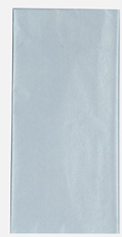 A light blue tile is sitting on a white surface.