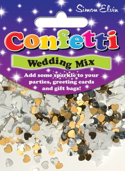 A package of confetti wedding mix by Simon Elvin.