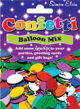 A packet of confetti balloon mix by Simon Elvin.