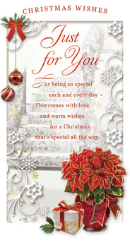 Christmas wishes, just for you, for being so special each and every day.