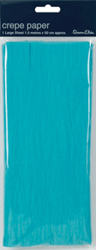A package of blue crepe paper is shown.