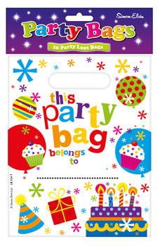 A package of party bags that says, "This party bag belongs to."