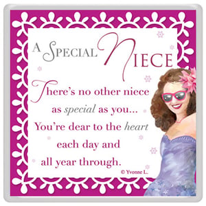 A card that says "a special niece" on it.
