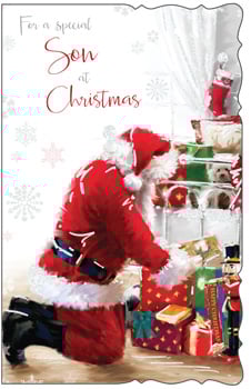 A Christmas card for a special son at Christmas.