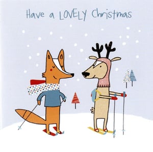 A card that says "Have a lovely Christmas."