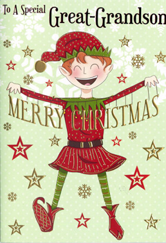 A Christmas card for a special great-grandson.