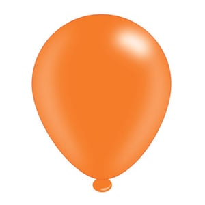 There are no grammatical errors in the sentence: "a single orange balloon on a white background."