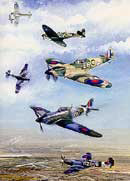 A group of fighter jets is flying in the sky.