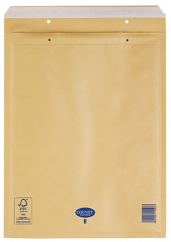 A brown envelope with the word "county" on it.