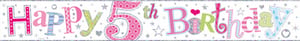 A banner that says "Happy 5th birthday" on it.