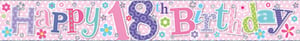 A banner that says "Happy 18th birthday" on it.