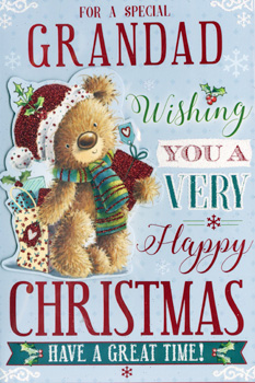 A Christmas card for Grandad wishing you a very happy Christmas.