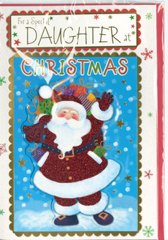 A Christmas card for a special daughter at Christmas.