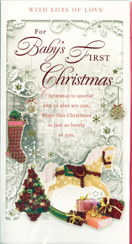 A Christmas card with lots of love for Baby's first Christmas.
