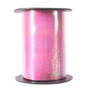 a spool of pink ribbon on a white background