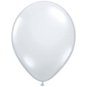 A clear balloon is floating in the air against a white background.