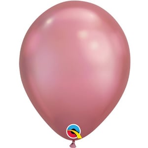A pink balloon with a Qualatex logo on it.
