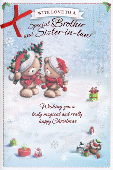 A Christmas card for a special brother and sister-in-law.