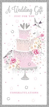 A wedding gift just for you, congratulations card.