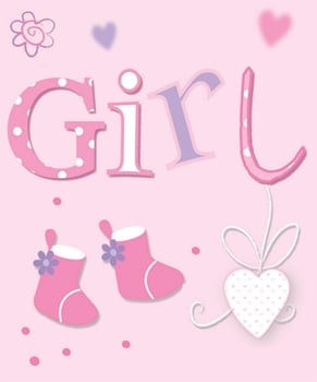 A pink background with the word "girl" on it.
