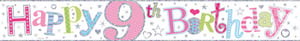 A banner that says "Happy 9th Birthday" on it.