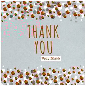 a thank you card that says thank you very much