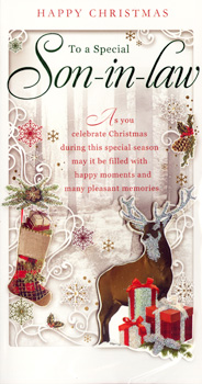 A Christmas card for a special son-in-law.