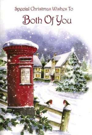 A Christmas card which says special Christmas wishes to both of you.