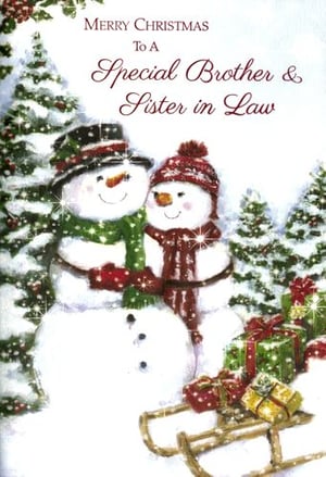 A Christmas card for a special brother and sister-in-law.