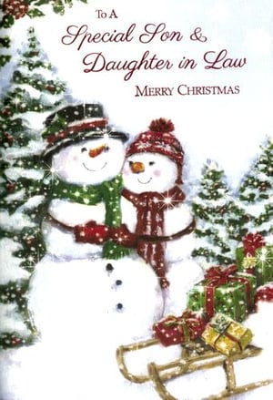 A Christmas card for a special son and daughter-in-law.
