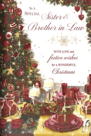 A Christmas card for a sister and brother-in-law.