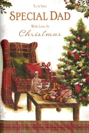 A Christmas card with love for a special dad at Christmas.