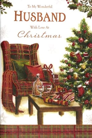 A Christmas card for a wonderful husband with love at Christmas.