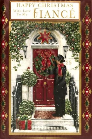 A Christmas card wishes a happy Christmas to a fiancé.