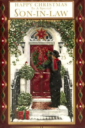 A Christmas card that says "Happy Christmas" to a special son-in-law.
