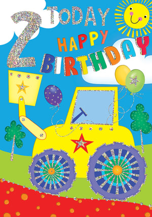a birthday card for a 2 year old boy