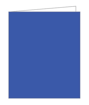 A blue square with a white border on a white background.