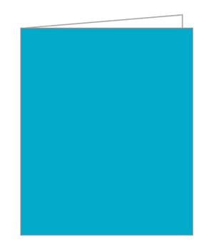 A blue square with a white border on a white background.