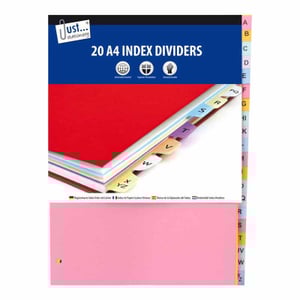 20 a4 index dividers are stacked on top of each other