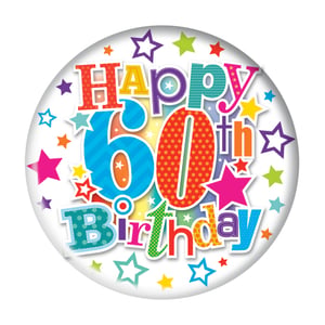 A button that says "Happy 60th Birthday" on it.