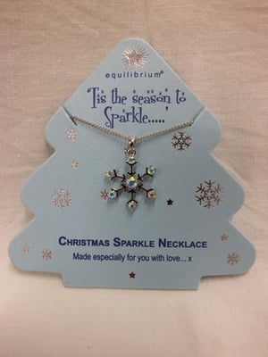 A Christmas sparkle necklace that is made especially for you, with love.