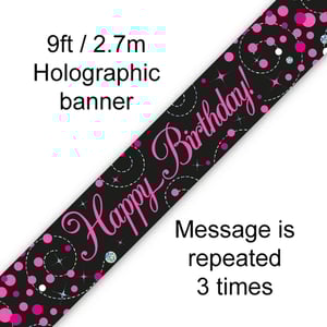 A banner that says "Happy Birthday" on it.