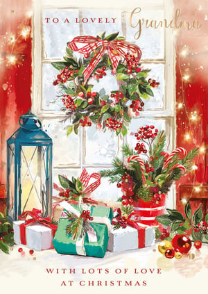 A Christmas card to a lovely grandma with lots of love at Christmas.