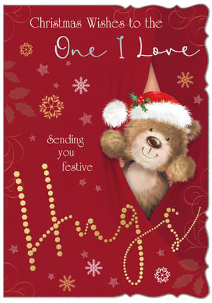 Christmas wishes to the one I love, sending you festive greetings.