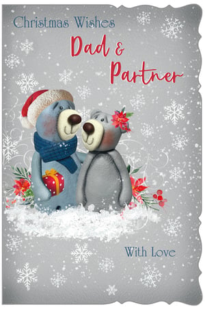A Christmas card for Dad and Partner, with love.