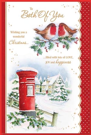 A Christmas card wishes you a wonderful Christmas.